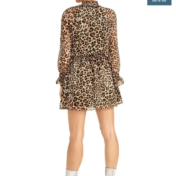 Rachel Roy Long Sleeve Cheetah Print Dress - Picture 2 of 7